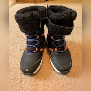 Big Kids Black Winter Boots